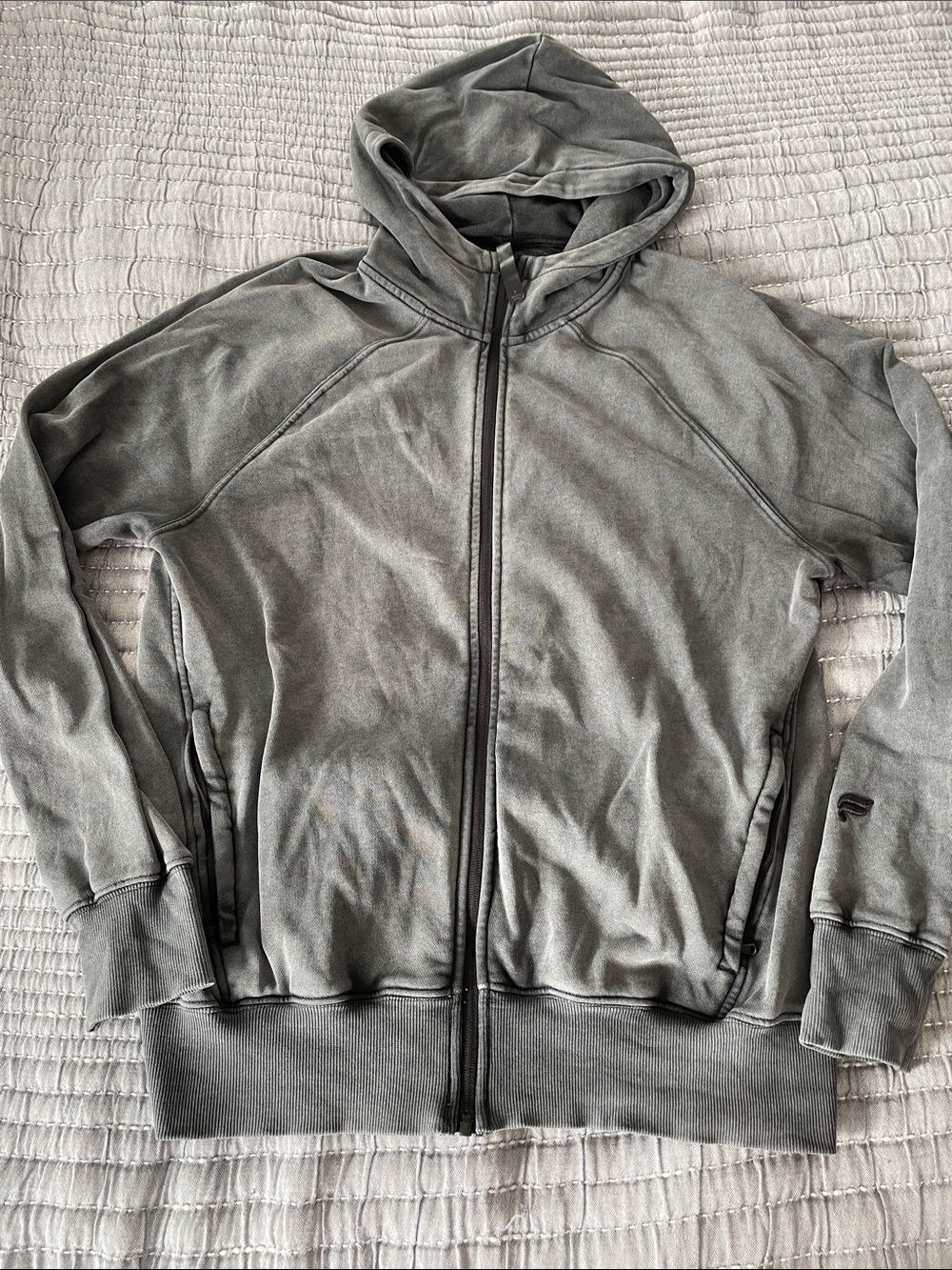 Fabletics Men's Gray Full-Zip Hoodie